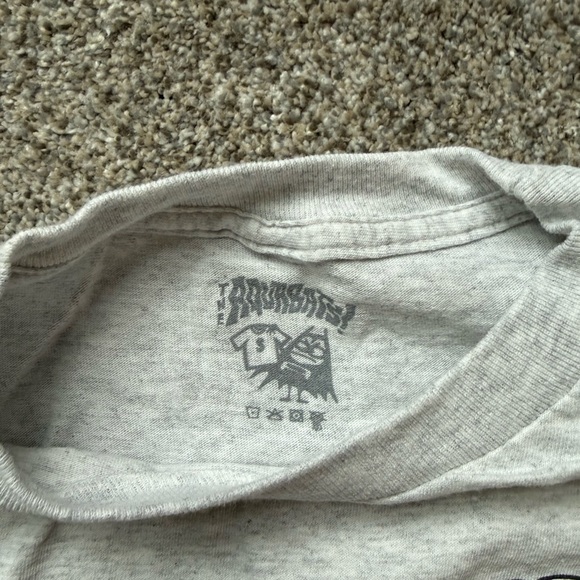 The Aquabats! Surfing Lil Bat Men's Light Gray Long Sleeve Graphic Tee - Picture 4 of 4